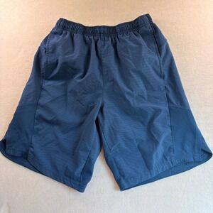 Skora Mens Qwick-Dry Athletic Shorts Blue Lined Running Gym Small